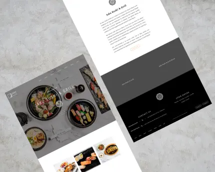 Image presenting one selected section from whole design